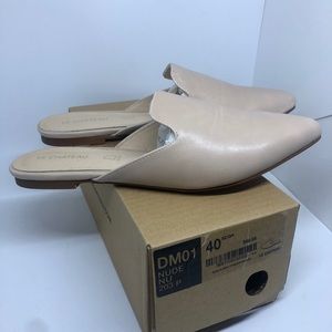 Brand New Nude Slide On Flats